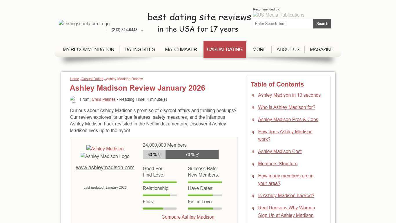 Ashley Madison Review January 2026: Affairs or Hacked Service? - DatingScout
