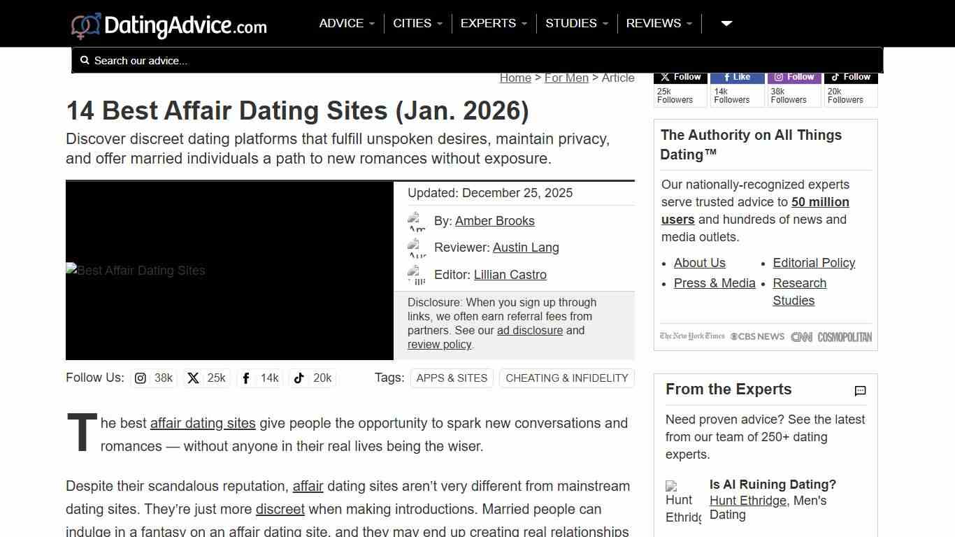 14 Best Affair Dating Sites (Jan. 2026)